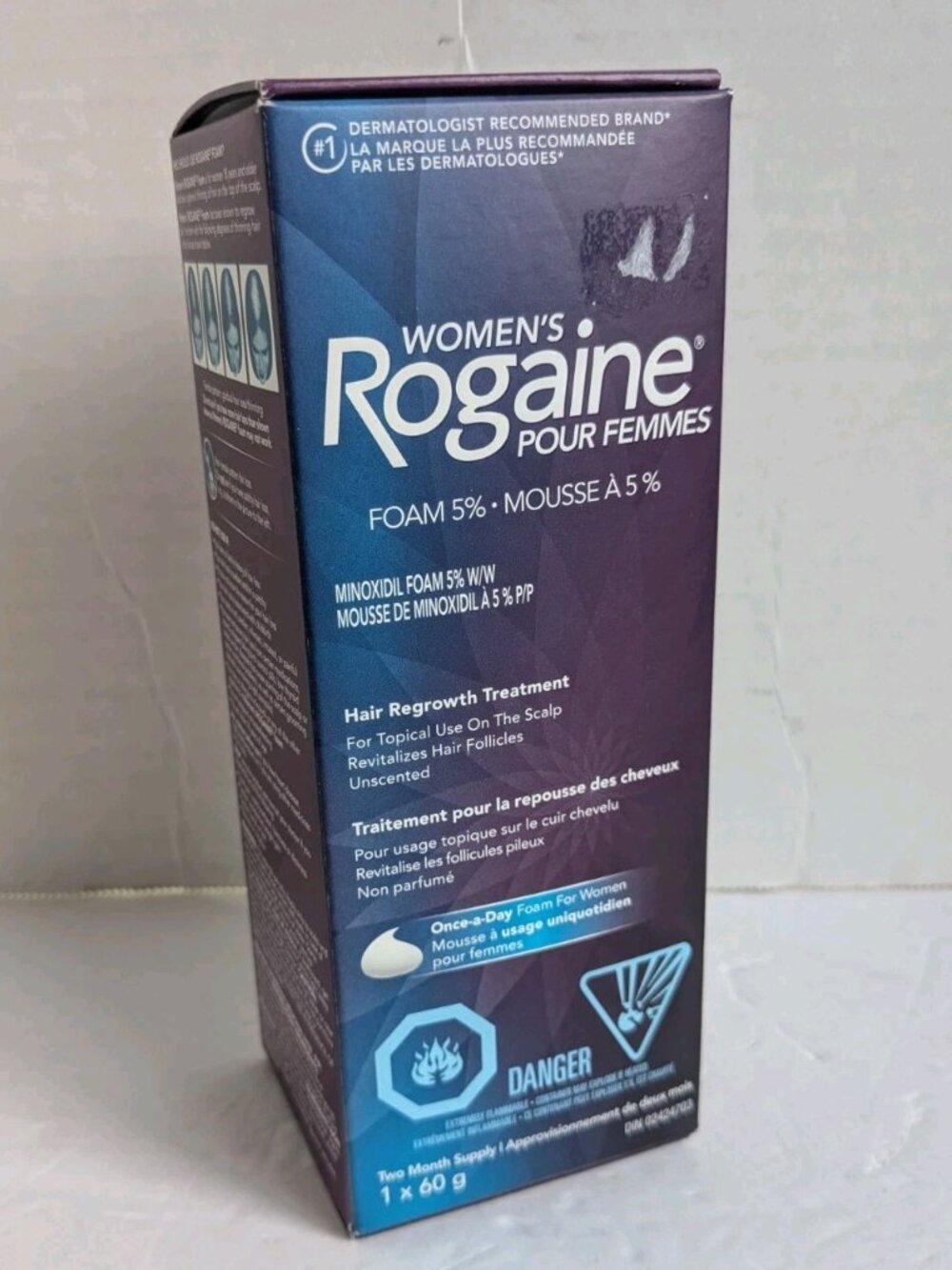 Womens Rogaine 5% Minoxidil Foam Hair Regrowth Treatment 2 Month Expired 2022